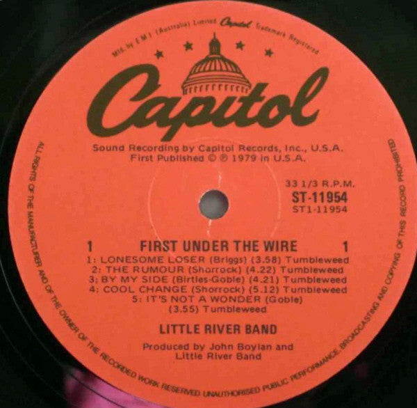 Little River Band : First Under The Wire (LP, Album)
