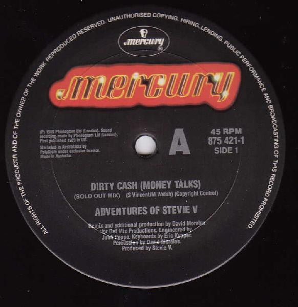 Adventures Of Stevie V. : Dirty Cash (Money Talks) (12")