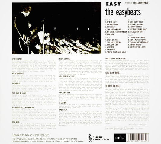 The Easybeats : Easy (2xLP, Album, RE, Yel)