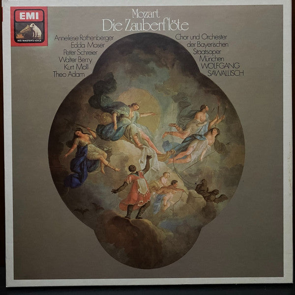 Wolfgang Amadeus Mozart / Anneliese Rothenberger, Edda Moser, Peter Schreier, Walter Berry, Kurt Moll, Theo Adam / Chor der Bayerischen Staatsoper Und Bayerisches Staatsorchester, Wolfgang Sawallisch : Die Zauberflöte (3xLP, Quad, RE + Box)