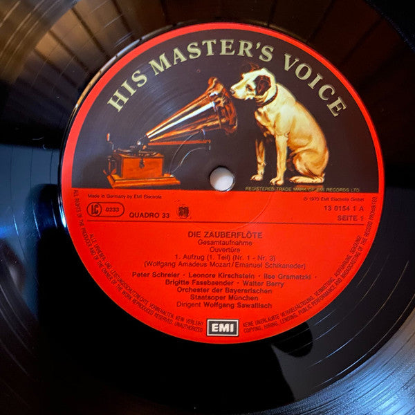 Wolfgang Amadeus Mozart / Anneliese Rothenberger, Edda Moser, Peter Schreier, Walter Berry, Kurt Moll, Theo Adam / Chor der Bayerischen Staatsoper Und Bayerisches Staatsorchester, Wolfgang Sawallisch : Die Zauberflöte (3xLP, Quad, RE + Box)