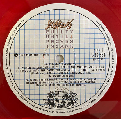 Skyhooks : Guilty Until Proven Insane (LP, Album, Ltd, Red)