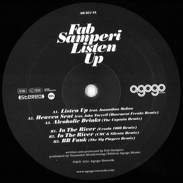 Fab Samperi : Listen Up (12")
