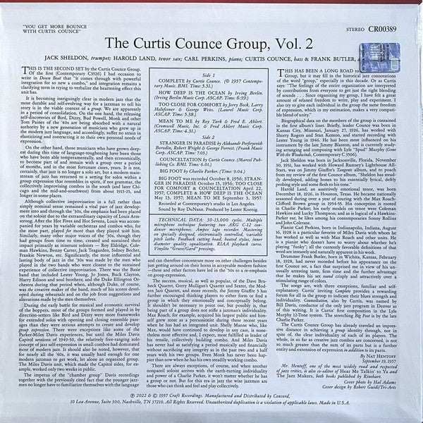 The Curtis Counce Group : You Get More Bounce With Curtis Counce! (LP, Album, RE, 180)