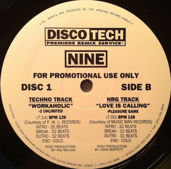 Various : DiscoTech Nine (2x12", Comp, Promo)