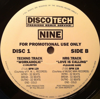 Various : DiscoTech Nine (2x12", Comp, Promo)