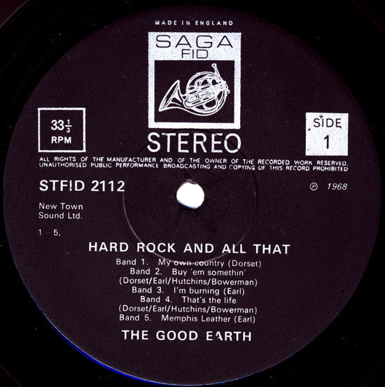 The Good Earth (2) : It's Hard Rock And All That (LP, Album)