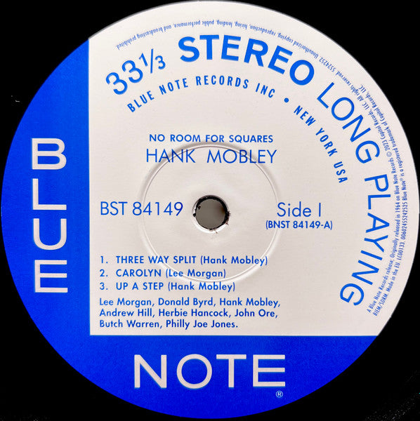 Hank Mobley : No Room For Squares (LP, Album, RE, 180)