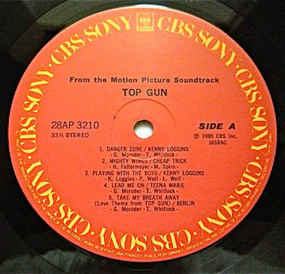 Various : Top Gun (Original Motion Picture Soundtrack) (LP, Album)