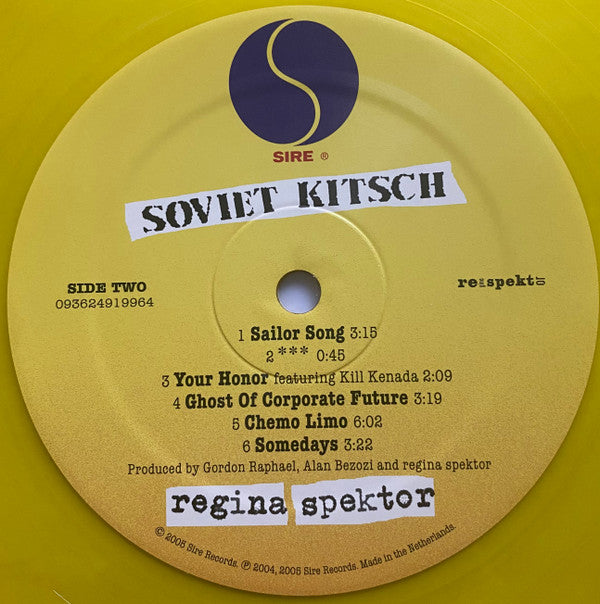 Regina Spektor : Soviet Kitsch (LP, Album, Ltd, RE, Yel)