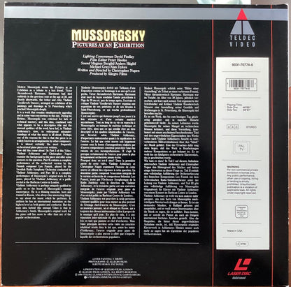 Modest Mussorgsky, Vladimir Ashkenazy, Christopher Nupen, Swedish Radio Symphony Orchestra* : Pictures At An Exhibition (Laserdisc, 12", PAL, dou)