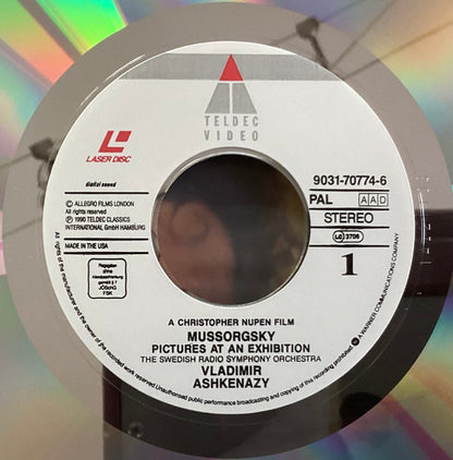 Modest Mussorgsky, Vladimir Ashkenazy, Christopher Nupen, Swedish Radio Symphony Orchestra* : Pictures At An Exhibition (Laserdisc, 12", PAL, dou)