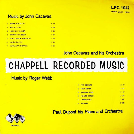 John Cacavas And His Orchestra / Paul Dupont & His Orchestra : Music By John Cacavas / Music By Roger Webb (LP)