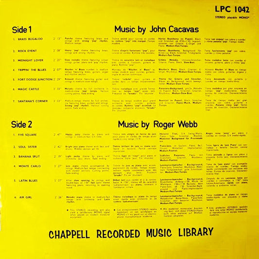 John Cacavas And His Orchestra / Paul Dupont & His Orchestra : Music By John Cacavas / Music By Roger Webb (LP)