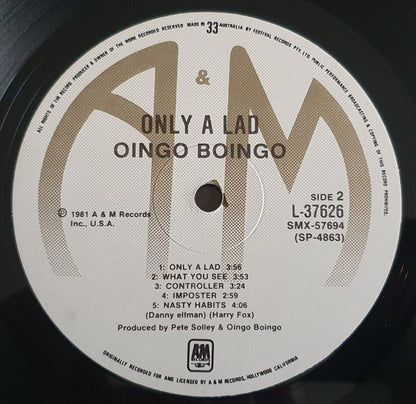 Oingo Boingo : Only A Lad (LP, Album)