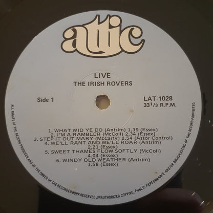 The Irish Rovers : Live! (LP, Album)