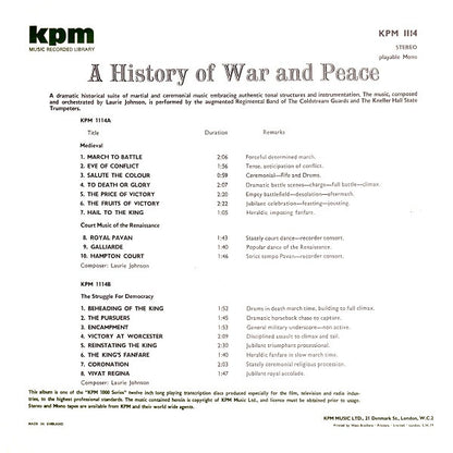 Laurie Johnson : A History Of War And Peace (LP)