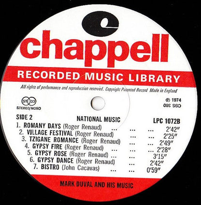 Mark Duval And His Music : National Music (LP)