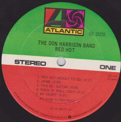 The Don Harrison Band : Red Hot (LP, Album)