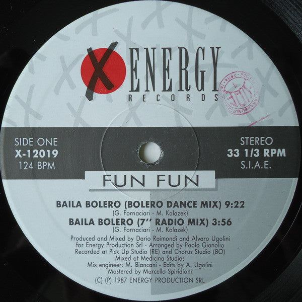 Fun Fun : Baila Bolero (12")