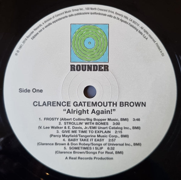 Clarence "Gatemouth" Brown : Alright Again! (LP, Album, RE, 180)