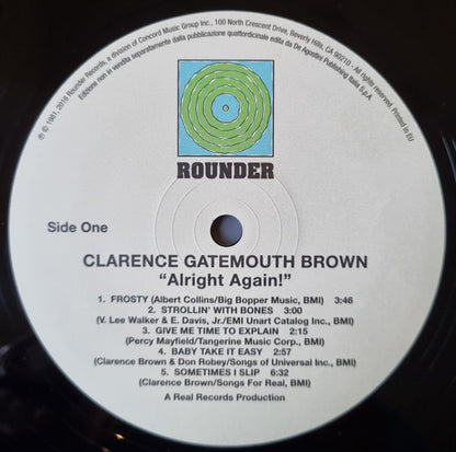 Clarence "Gatemouth" Brown : Alright Again! (LP, Album, RE, 180)