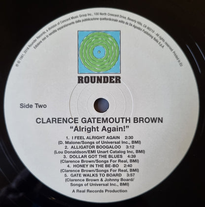 Clarence "Gatemouth" Brown : Alright Again! (LP, Album, RE, 180)