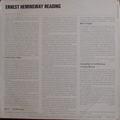 Ernest Hemingway : Reading (LP)