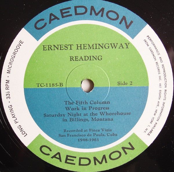 Ernest Hemingway : Reading (LP)