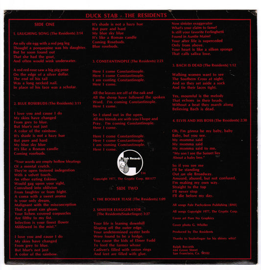 The Residents : Duck Stab (7", EP, MP)