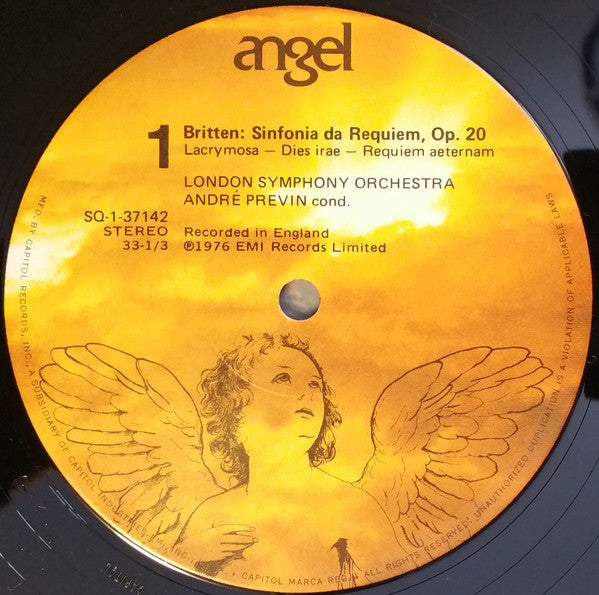 Britten* - André Previn, The London Symphony Orchestra* : Four Sea Interludes From "Peter Grimes" / Sinfonia Da Requiem (LP, Quad)