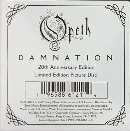 Opeth : Damnation (LP, Album, Pic, RE, 20t)