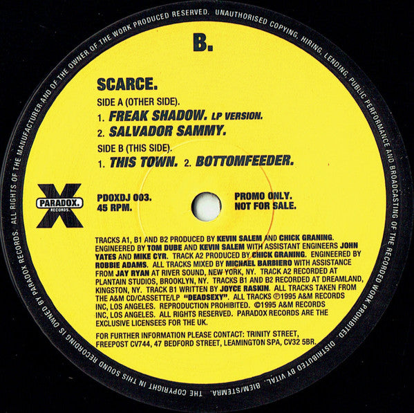 Scarce : Freak Shadow (12", Single, Promo)