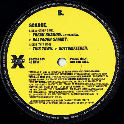 Scarce : Freak Shadow (12", Single, Promo)