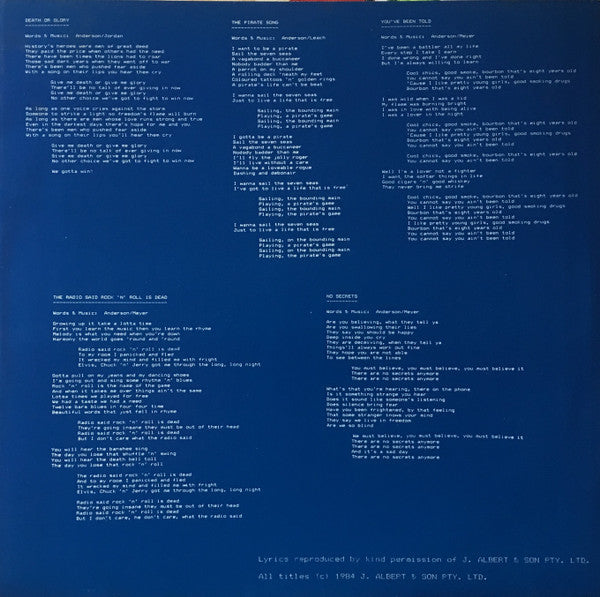 Rose Tattoo : Southern Stars (LP, Album)