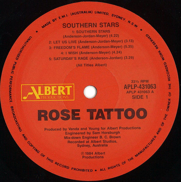 Rose Tattoo : Southern Stars (LP, Album)