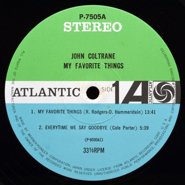 John Coltrane = ジョン・コルトレーン* : My Favorite Things = マイ・フェイヴァリット・シングス (LP, Album, RE)