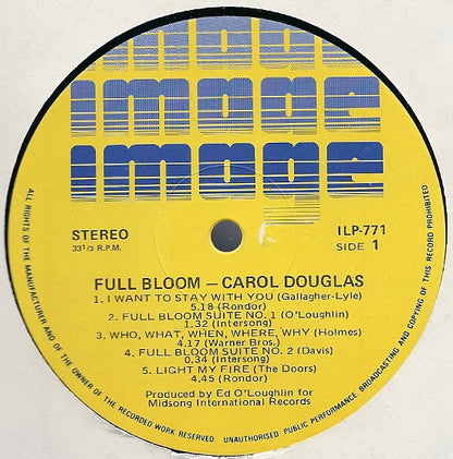 Carol Douglas : Full Bloom (LP, Album)