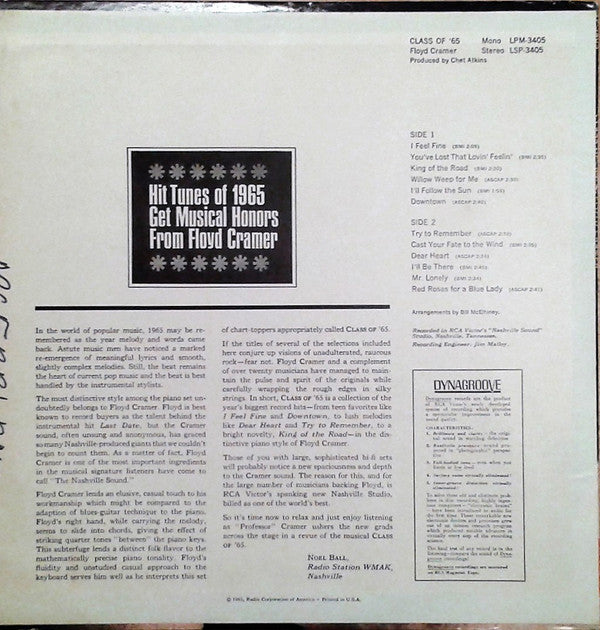 Floyd Cramer : Class Of '65 (LP)
