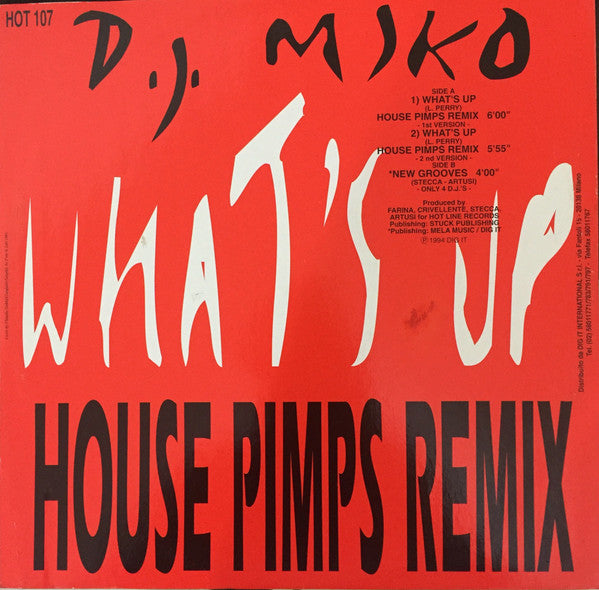 DJ Miko : What's Up (House Pimps Remix) (12")