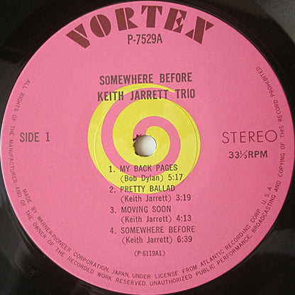 Keith Jarrett Trio = Keith Jarrett Trio : Somewhere Before = サムホエア・ビフォー (LP, Album, RE)