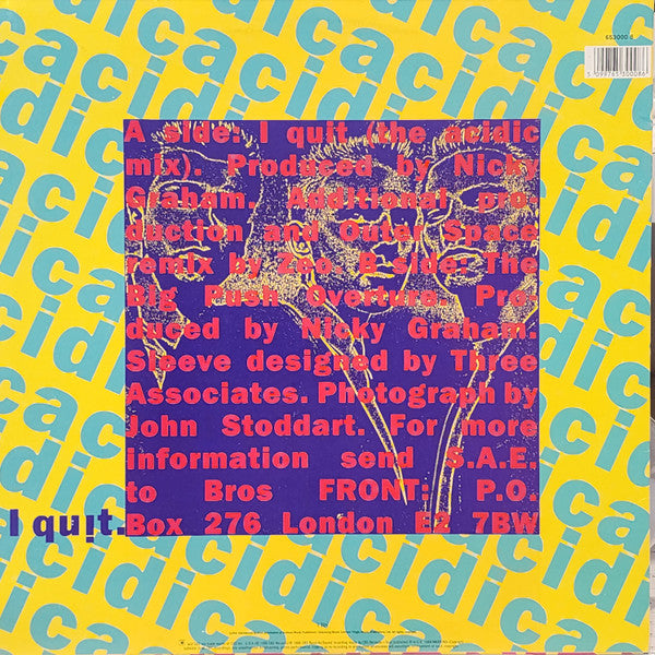 Bros : I Quit (12", Single)
