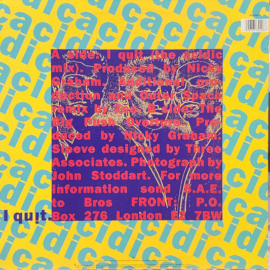Bros : I Quit (12", Single)