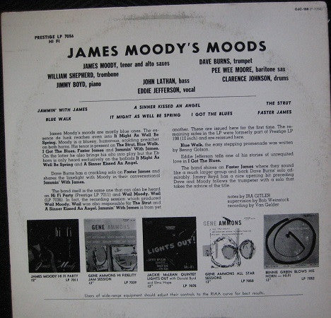 James Moody : James Moody's Moods (LP, Album, RE)