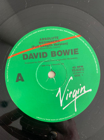 David Bowie : Absolute Beginners (12", Maxi)
