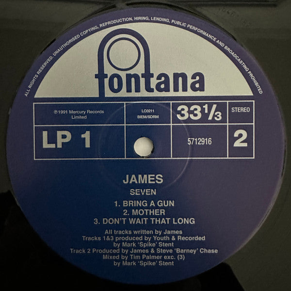 James : Seven (2xLP, Album, RE)