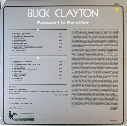 Buck Clayton : Passport To Paradise (LP, Album, RE)
