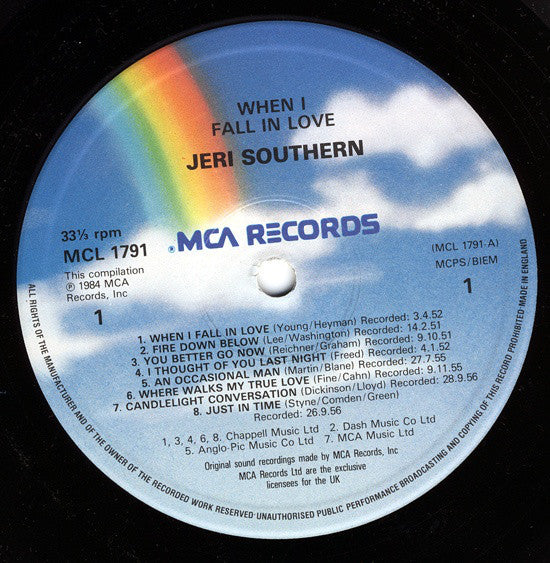 Jeri Southern : When I Fall In Love (LP, Comp)