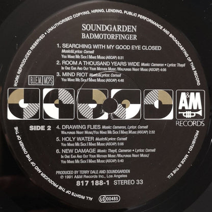 Soundgarden : Badmotorfinger (LP, Album, RE)