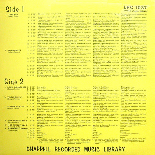 Ole Jensen And His Music : Chappell Recorded Music (LP)